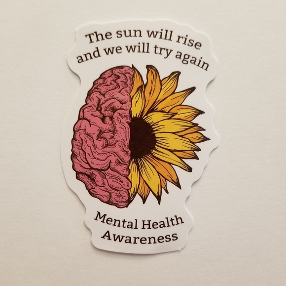 10/$10 Mental Health Awareness Sunflower Sticker